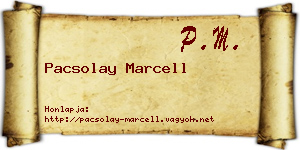 Pacsolay Marcell névjegykártya